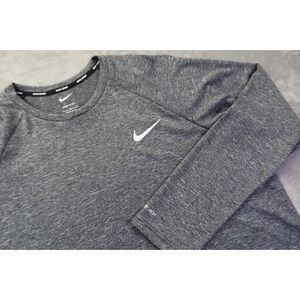 Nike Swim Swimming Men's Size L Dri Fit Gray‎ Heathered UPF 40+ Running Workout